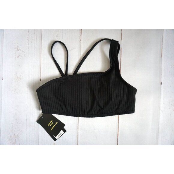 Art Class Girls' Black 'Stay a While' Solid Bikini Swim Top - Size L, NWT - Picture 2 of 7